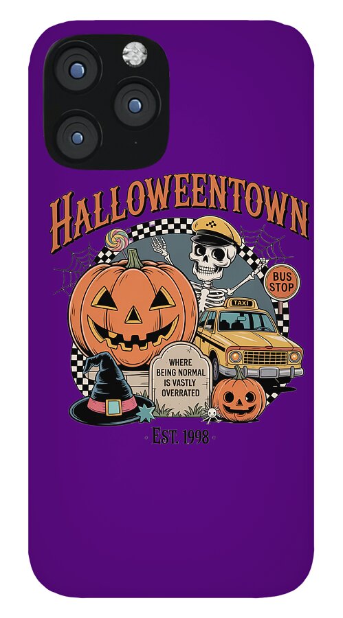Halloween Town Taxi Stop - Phone Case