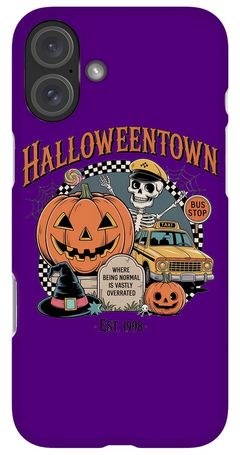 Halloween Town Taxi Stop - Phone Case