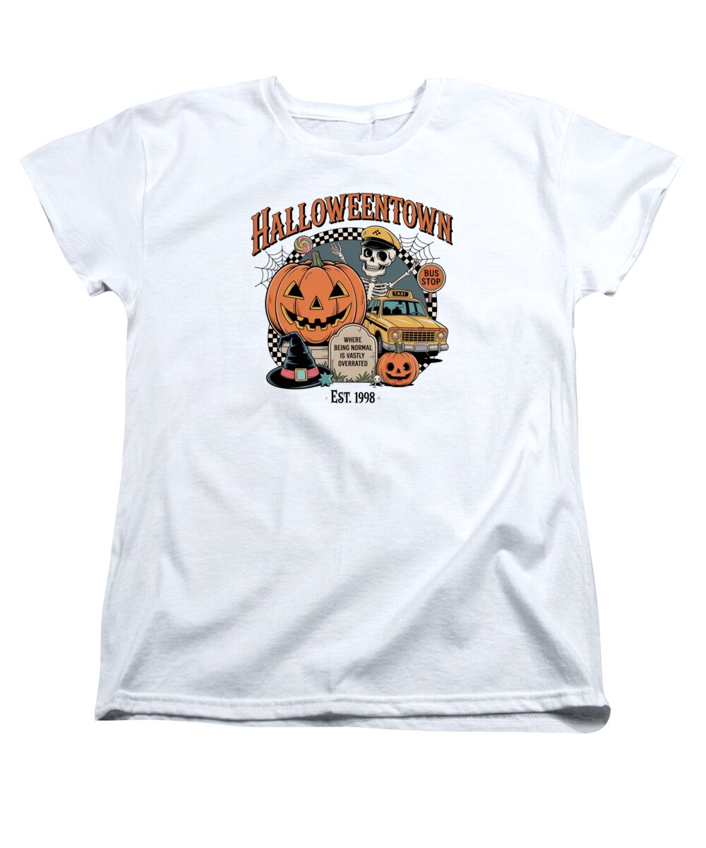 Halloween Town Taxi Stop - Women's T-Shirt