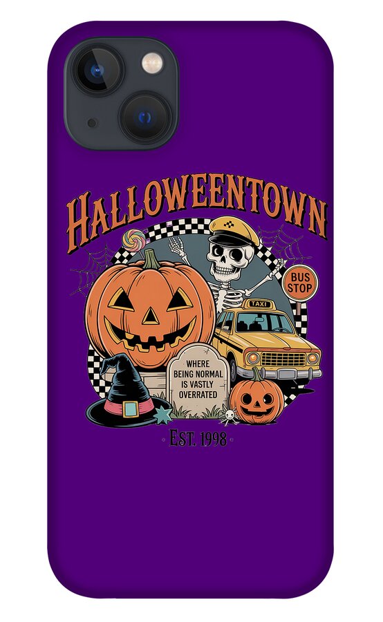 Halloween Town Taxi Stop - Phone Case
