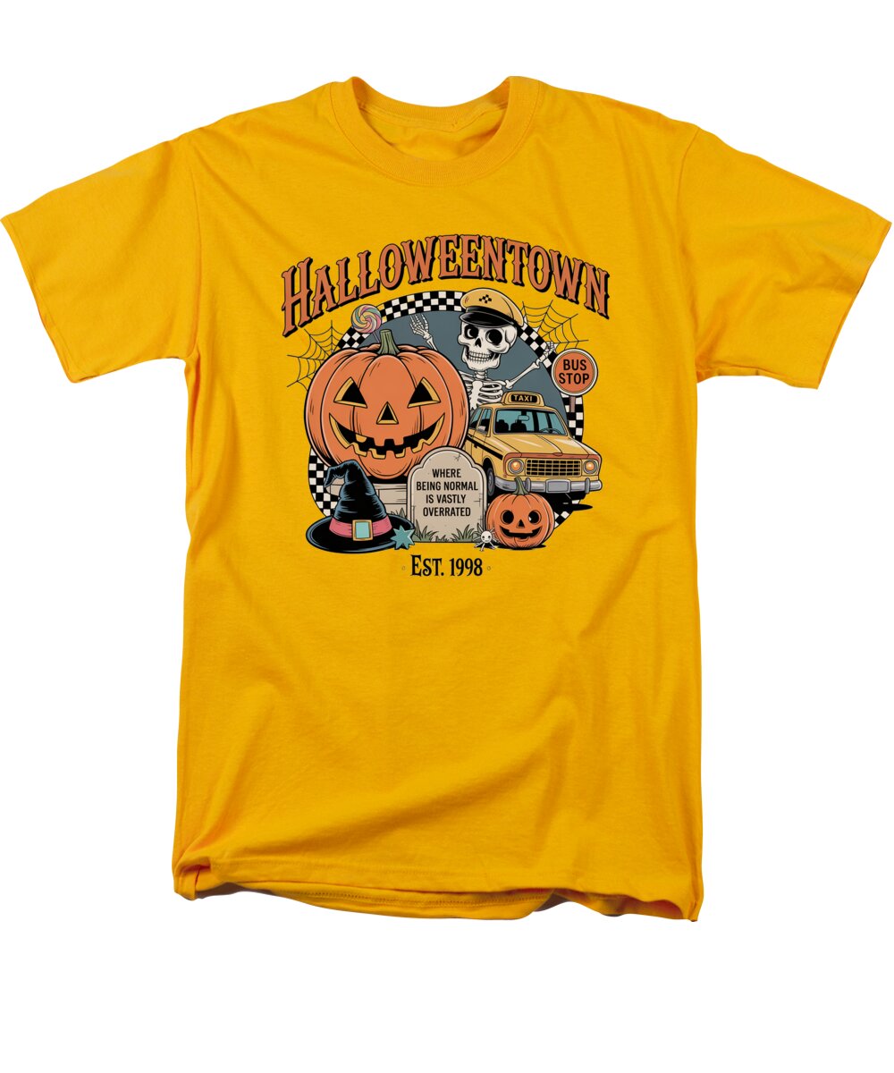 Halloween Town Taxi Stop - Men's T-Shirt