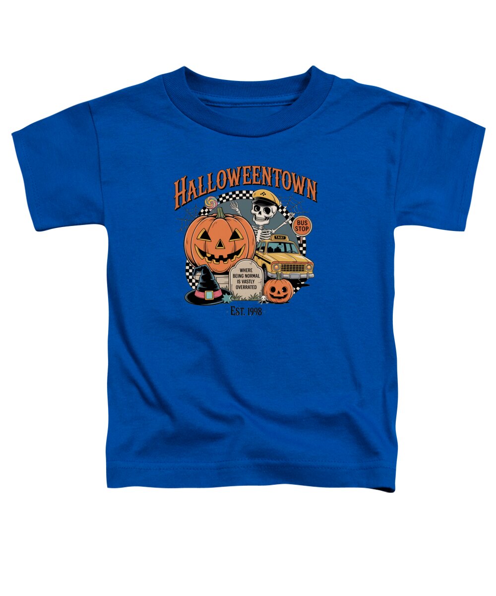 Halloween Town Taxi Stop - Toddler T-Shirt