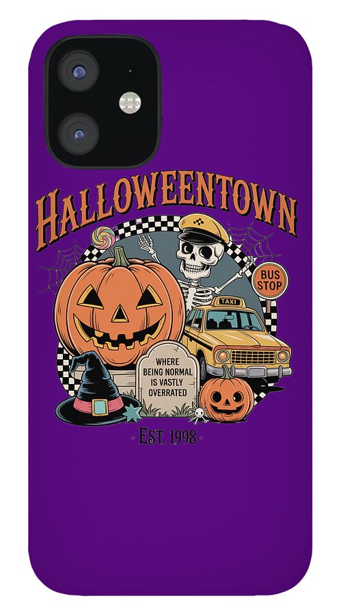 Halloween Town Taxi Stop - Phone Case