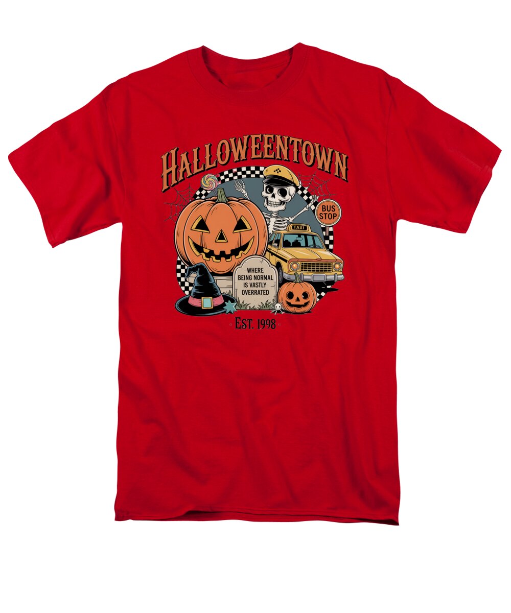 Halloween Town Taxi Stop - Men's T-Shirt
