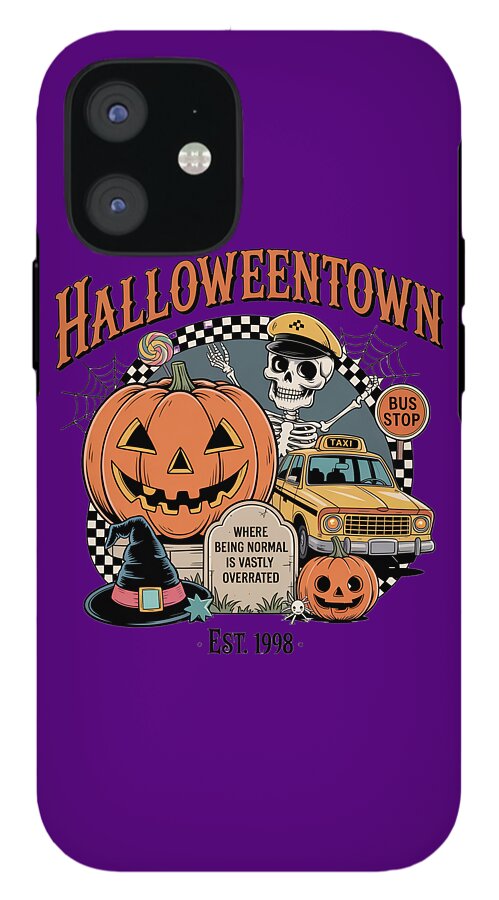 Halloween Town Taxi Stop - Phone Case
