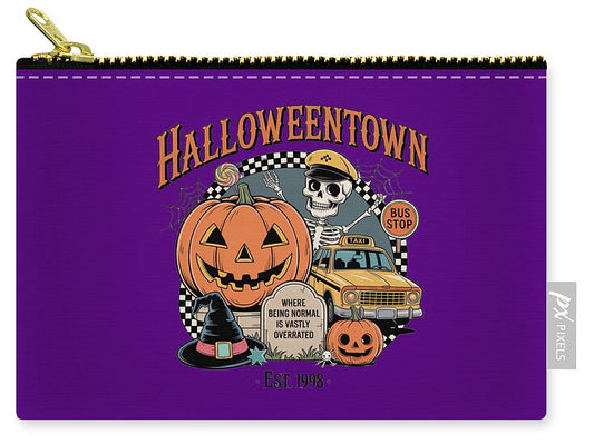 Halloween Town Taxi Stop - Zip Pouch