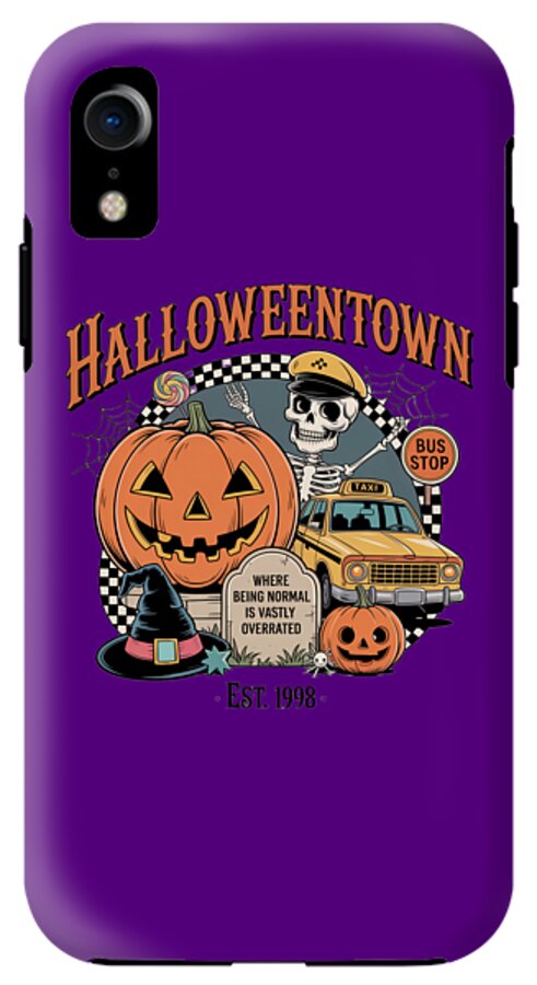 Halloween Town Taxi Stop - Phone Case