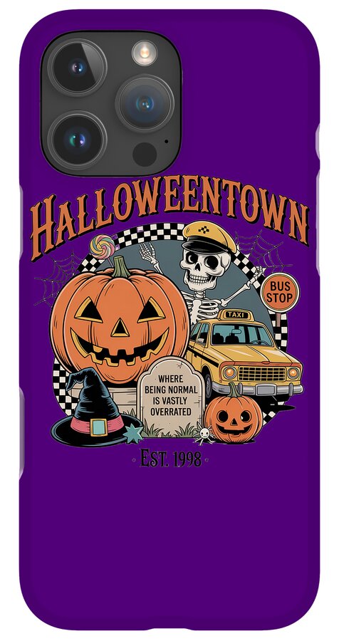 Halloween Town Taxi Stop - Phone Case