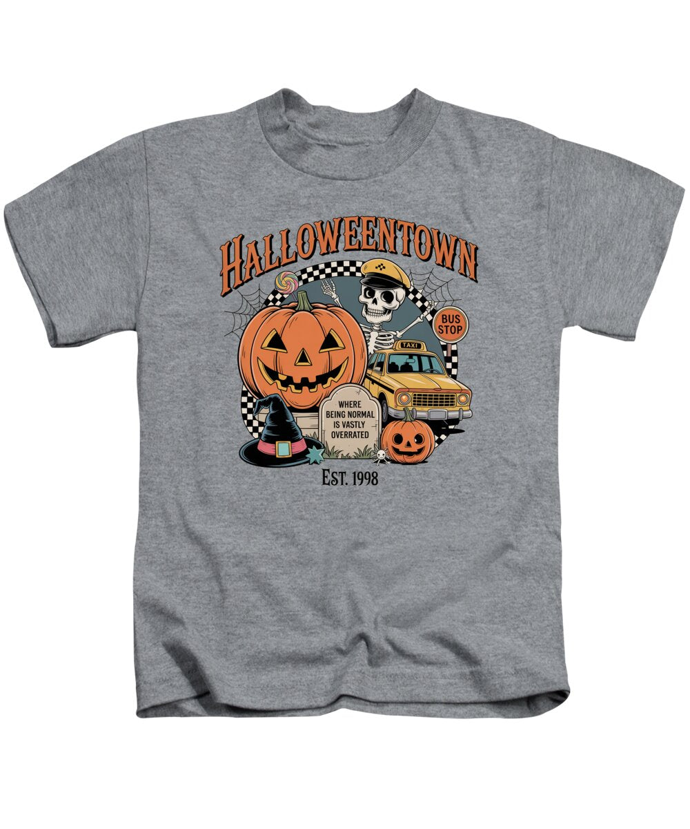 Halloween Town Taxi Stop - Kids T-Shirt