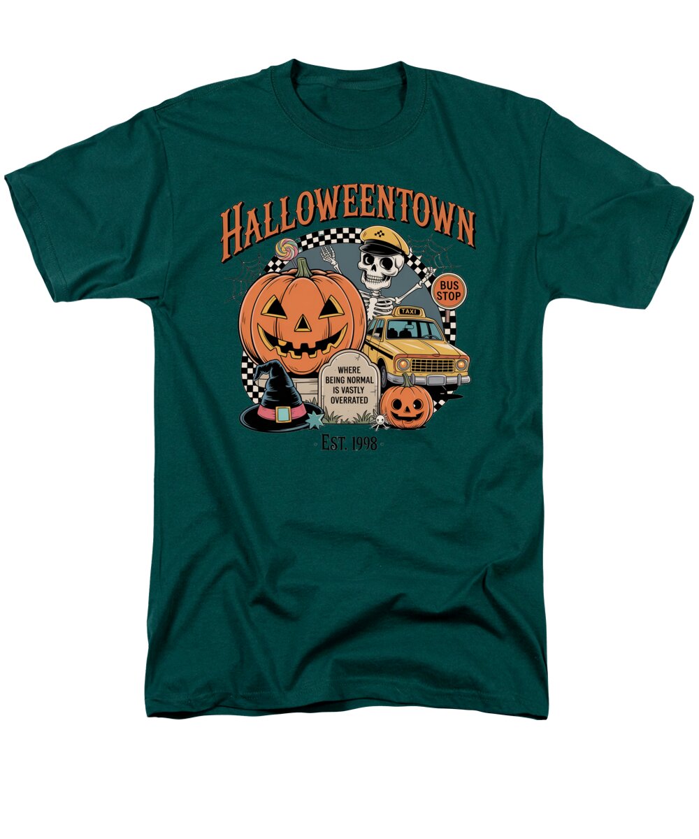Halloween Town Taxi Stop - Men's T-Shirt