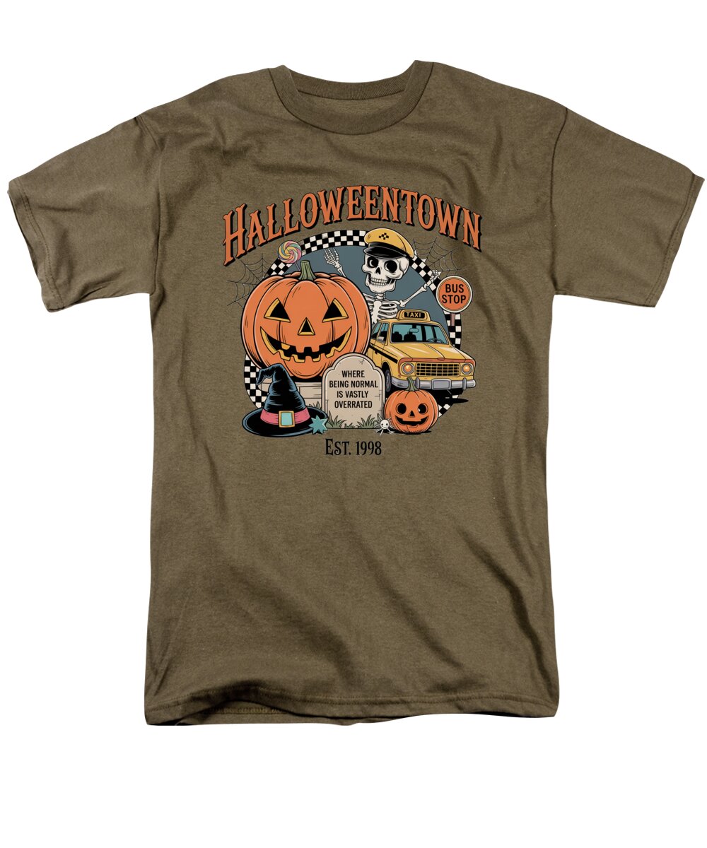 Halloween Town Taxi Stop - Men's T-Shirt