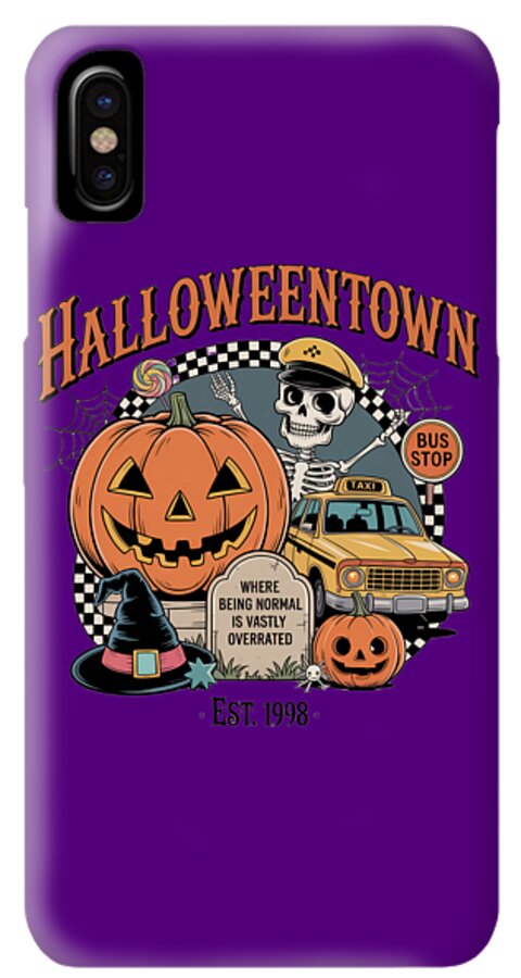 Halloween Town Taxi Stop - Phone Case