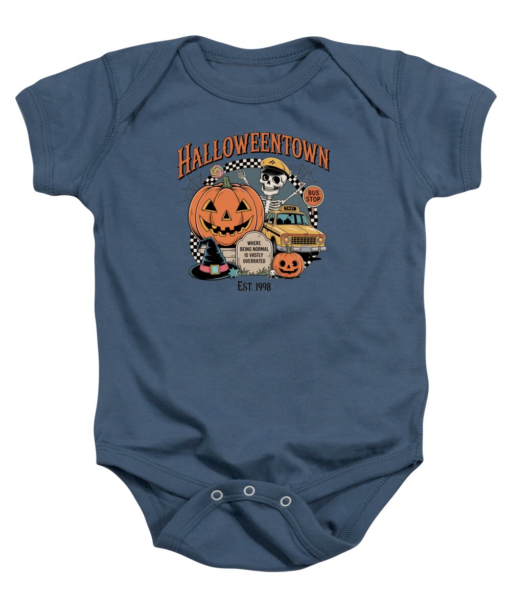 Halloween Town Taxi Stop - Baby Onesie