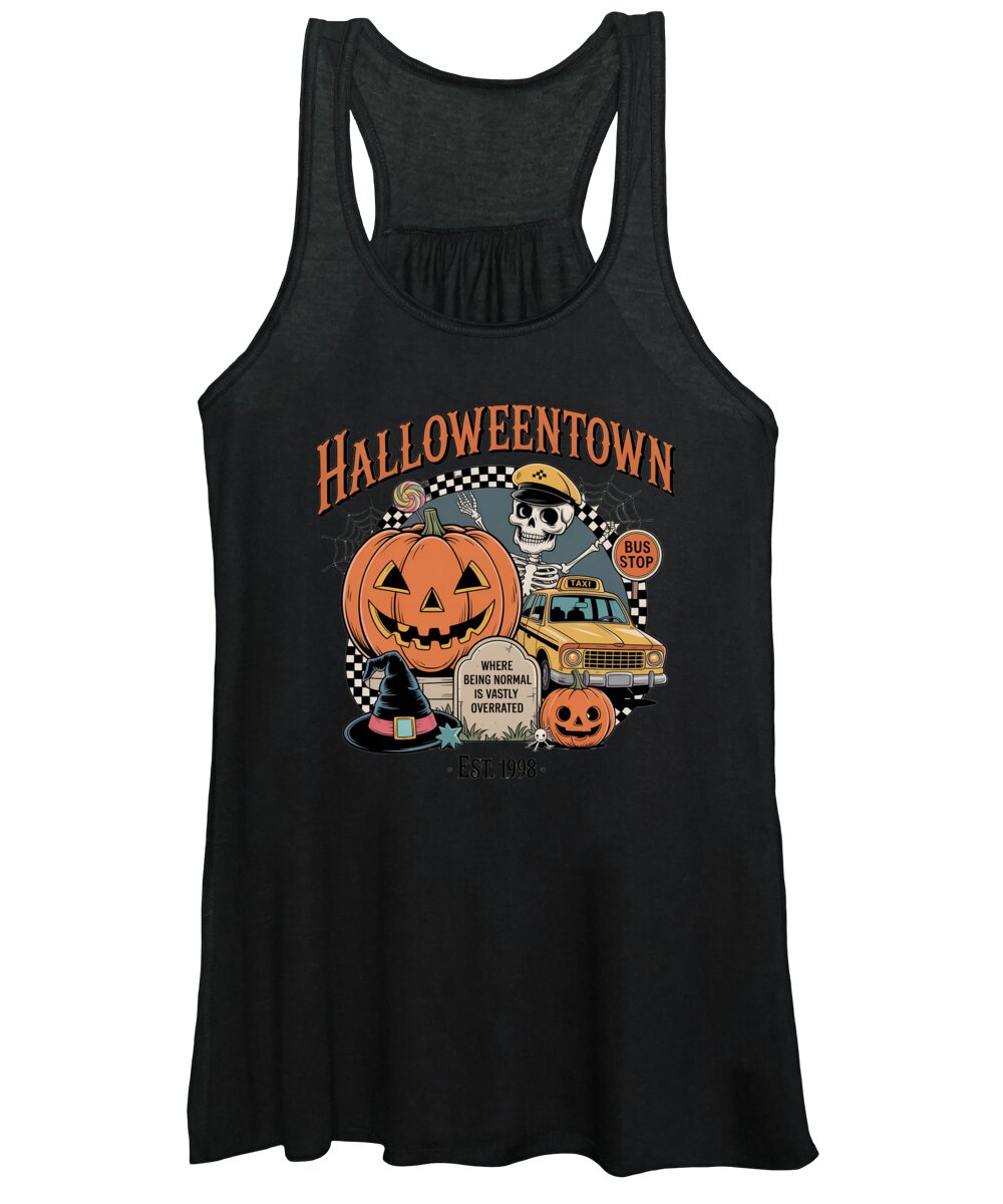 Halloween Town Taxi Stop - Women's Tank Top