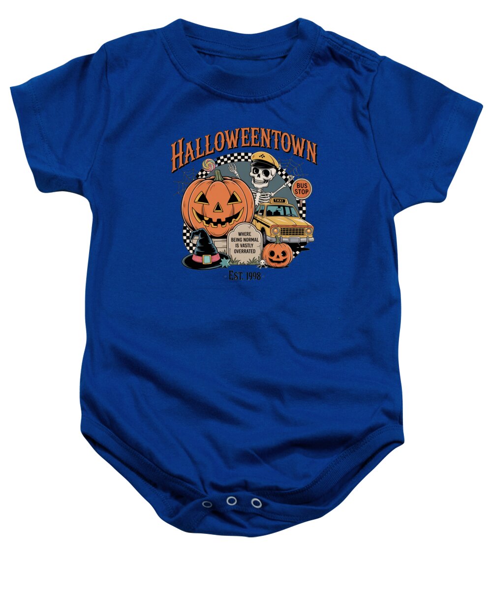 Halloween Town Taxi Stop - Baby Onesie