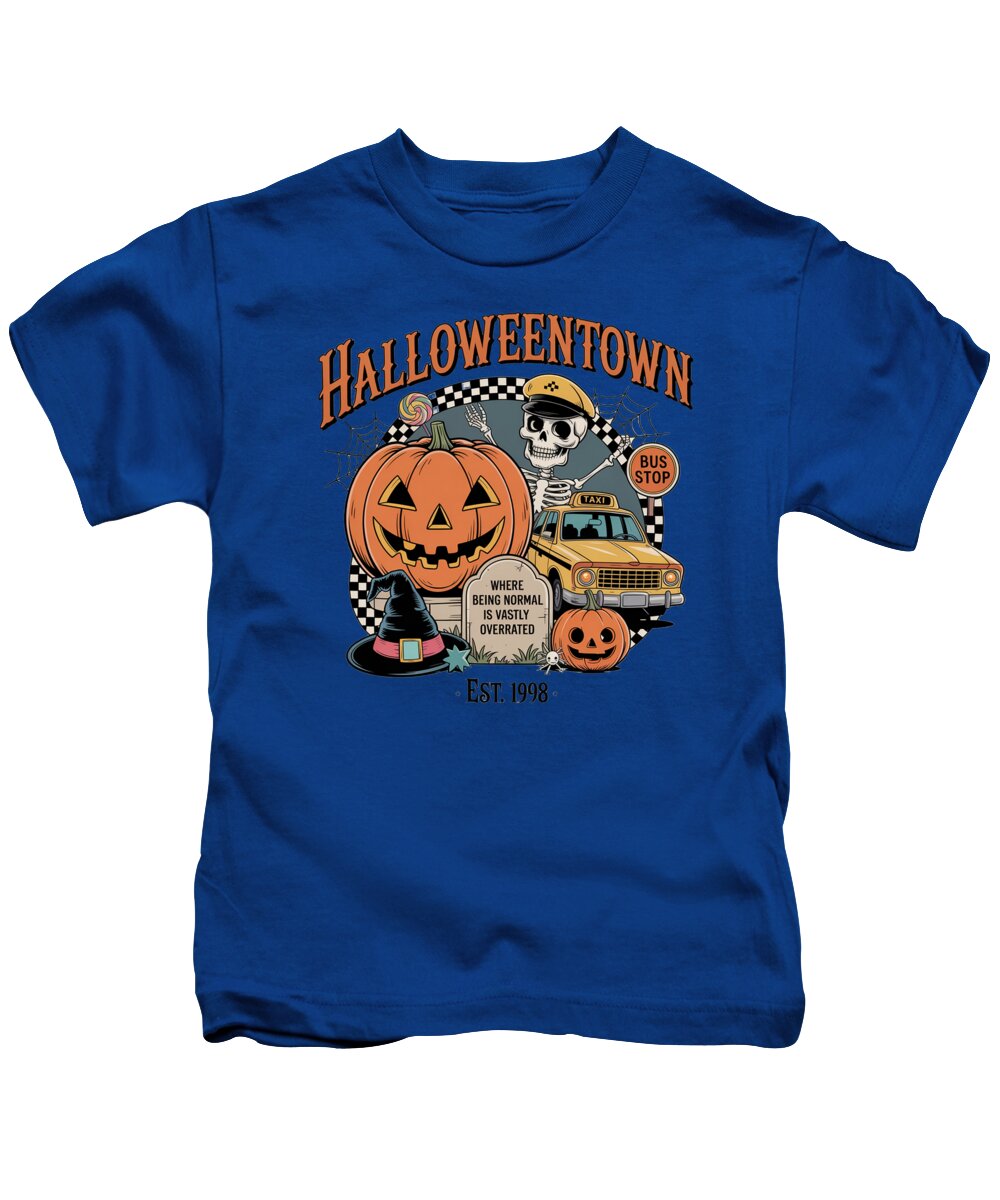 Halloween Town Taxi Stop - Kids T-Shirt