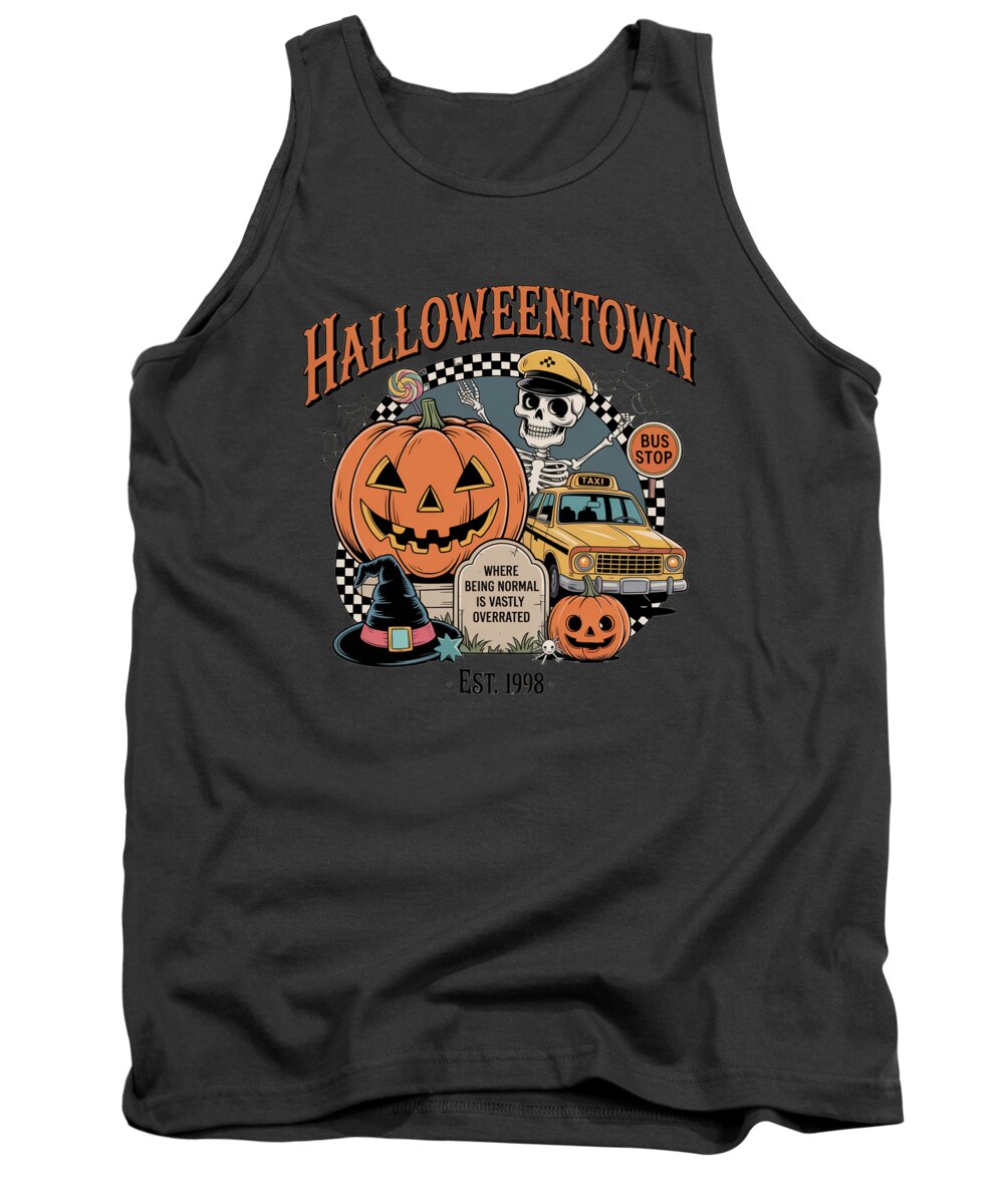 Halloween Town Taxi Stop - Tank Top