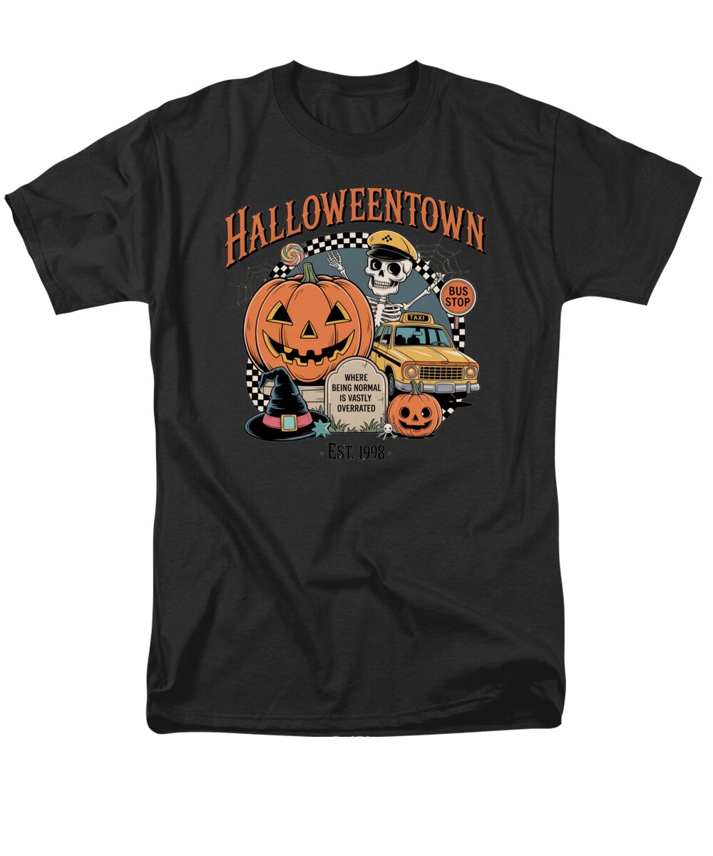 Halloween Town Taxi Stop - Men's T-Shirt