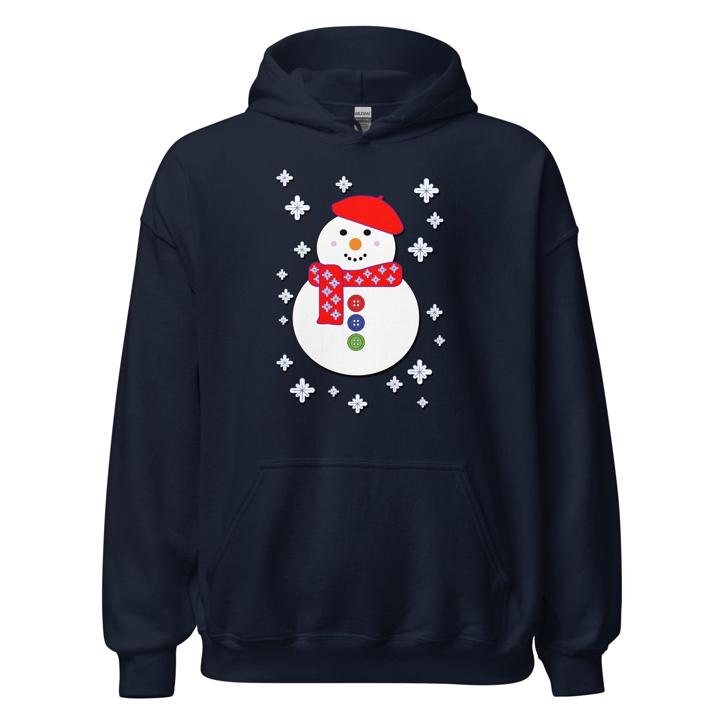 Happy Snowman Hoodie Navy / S