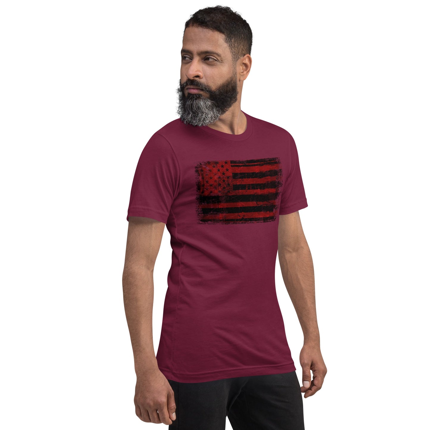 Scar Design Hawk American Flag T-shirt