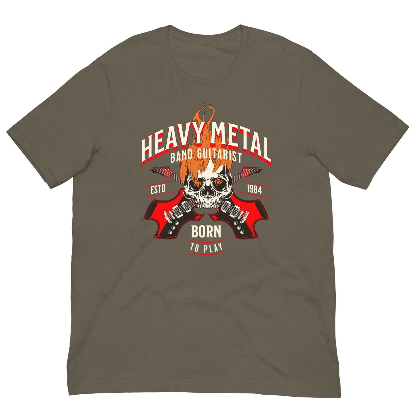 Heavy Metal Guitarist T-shirt Army / S