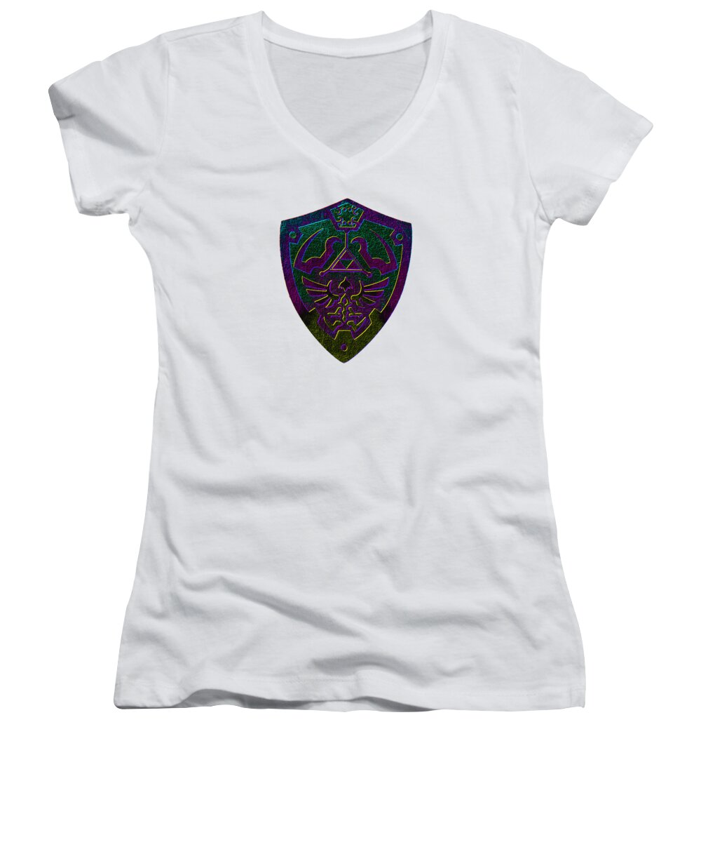 Link shield Gamer Gift - Women's V-Neck