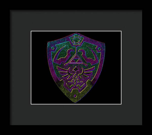 Link shield Gamer Gift - Framed Print