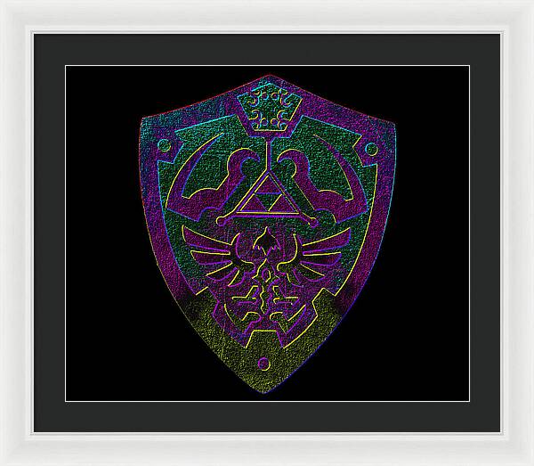 Link shield Gamer Gift - Framed Print