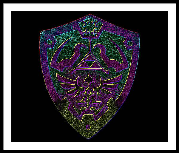 Link shield Gamer Gift - Framed Print