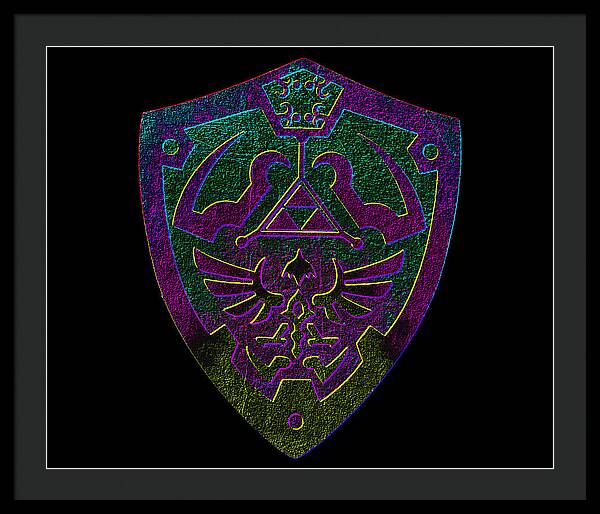 Link shield Gamer Gift - Framed Print