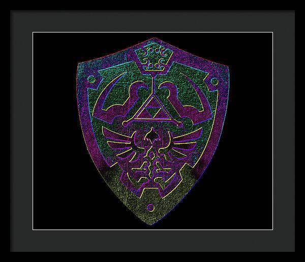 Link shield Gamer Gift - Framed Print