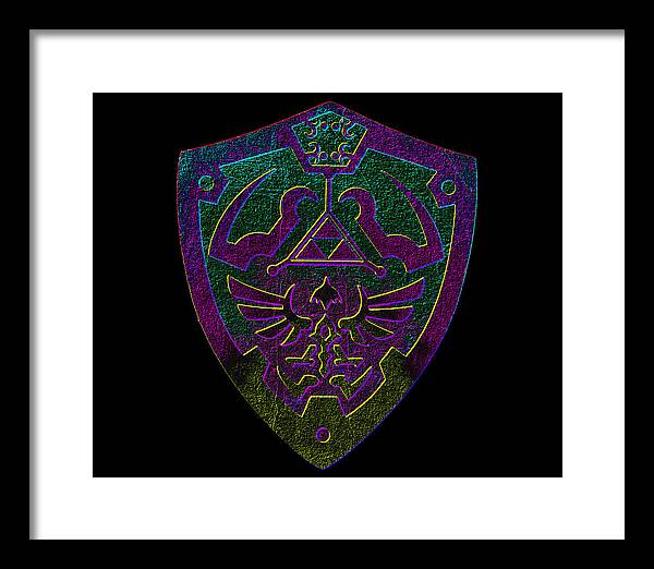 Link shield Gamer Gift - Framed Print