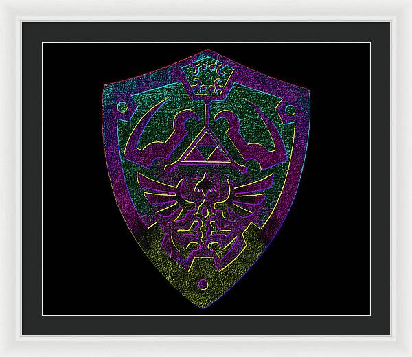 Link shield Gamer Gift - Framed Print