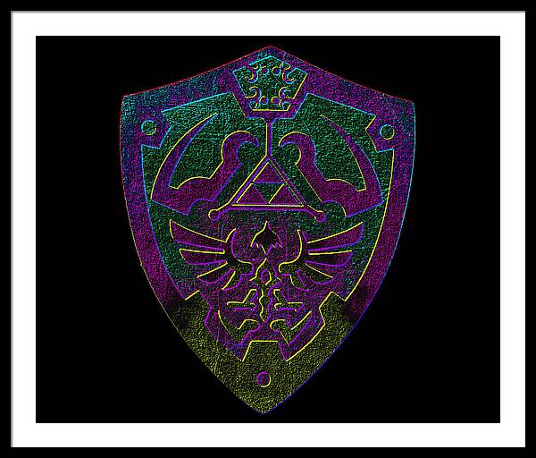 Link shield Gamer Gift - Framed Print