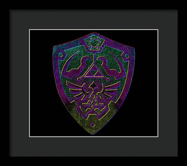 Link shield Gamer Gift - Framed Print