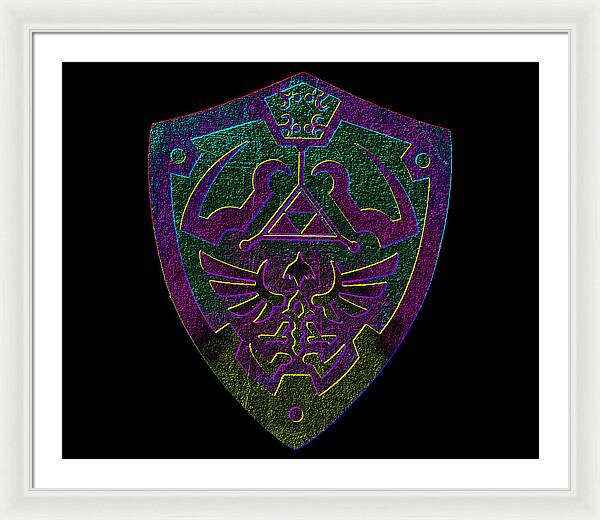 Link shield Gamer Gift - Framed Print