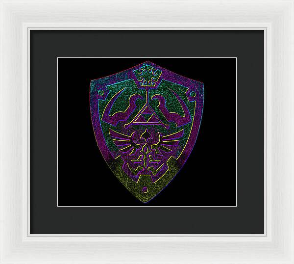 Link shield Gamer Gift - Framed Print