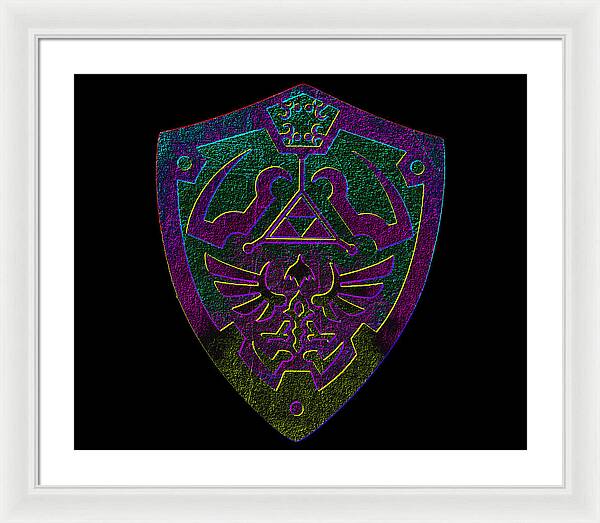 Link shield Gamer Gift - Framed Print