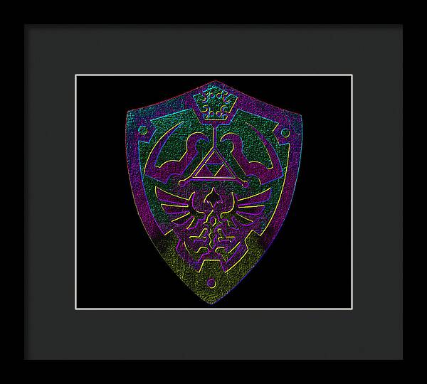Link shield Gamer Gift - Framed Print