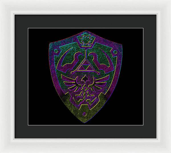 Link shield Gamer Gift - Framed Print