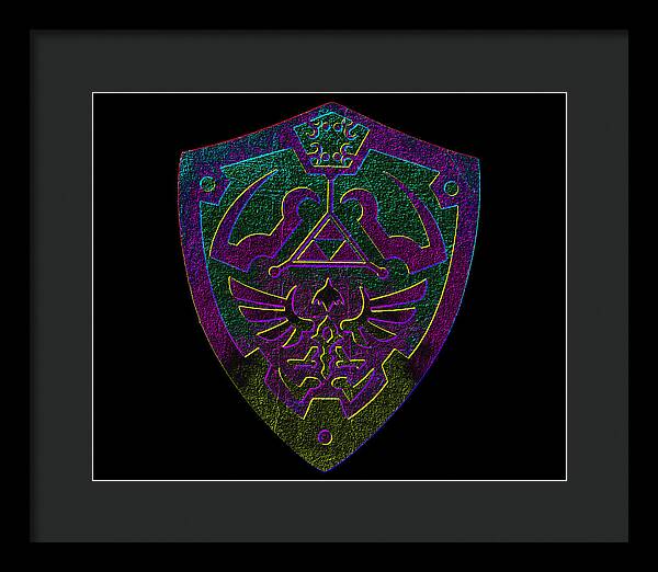Link shield Gamer Gift - Framed Print
