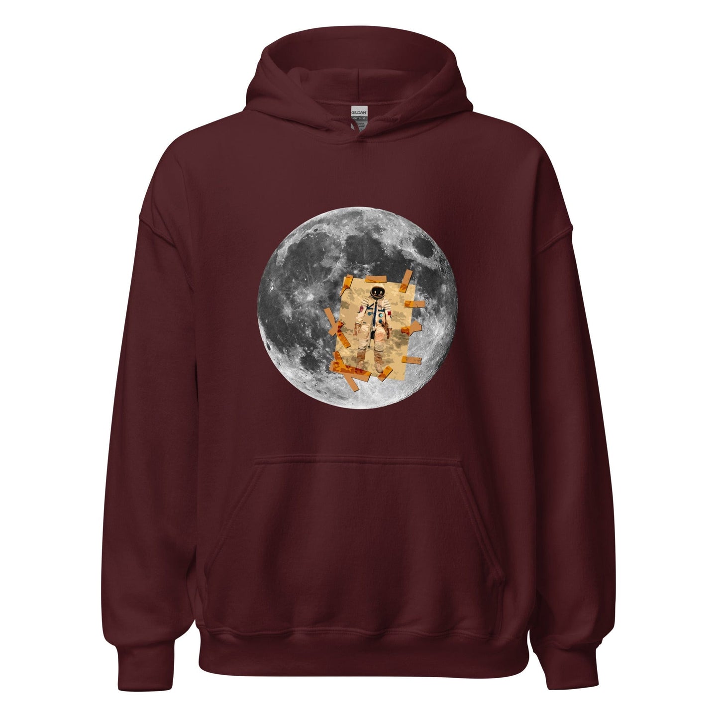 Man on the Moon Hoodie Maroon / S