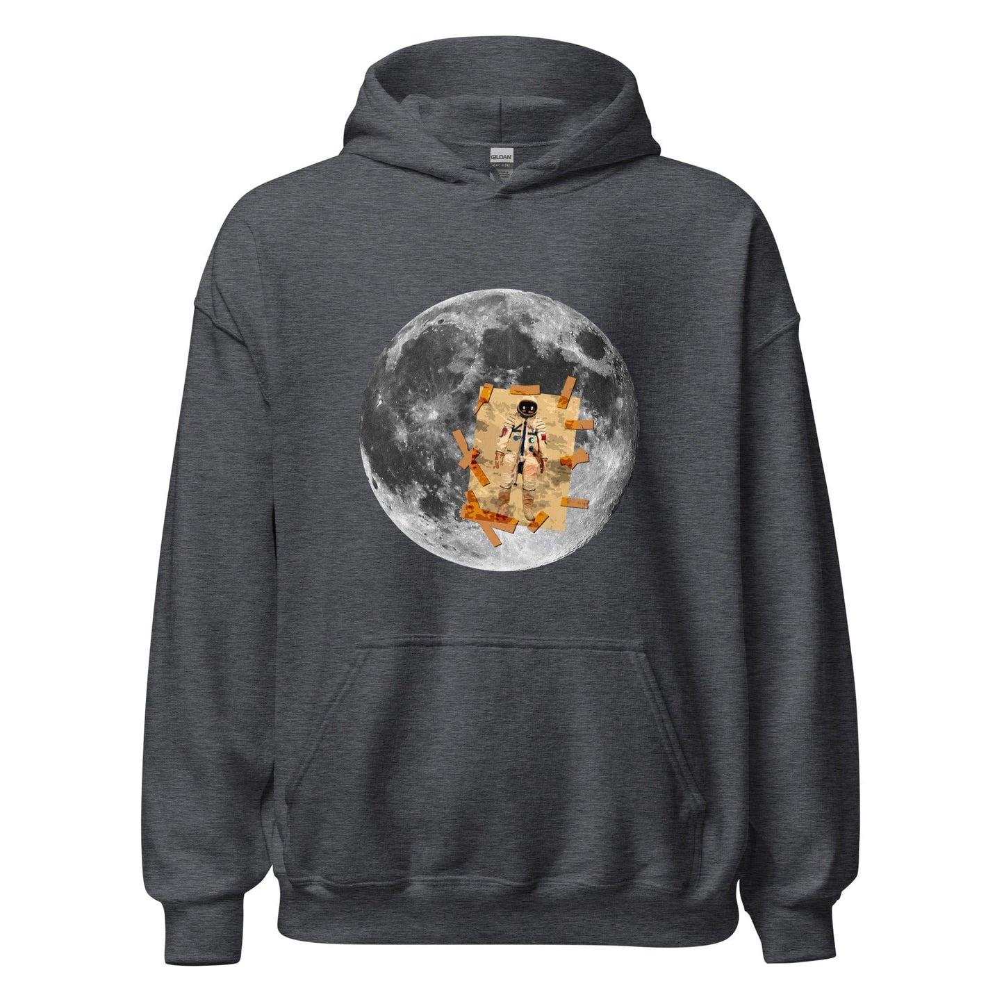Man on the Moon Hoodie Dark Heather / S