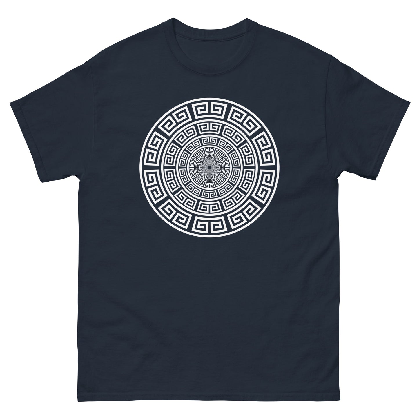 Meander Greek Symbol T-Shirt Navy / S