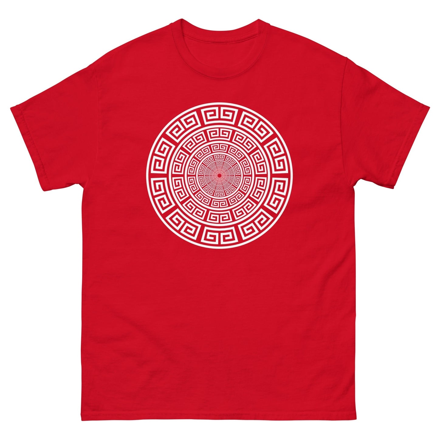 Meander Greek Symbol T-Shirt Red / S