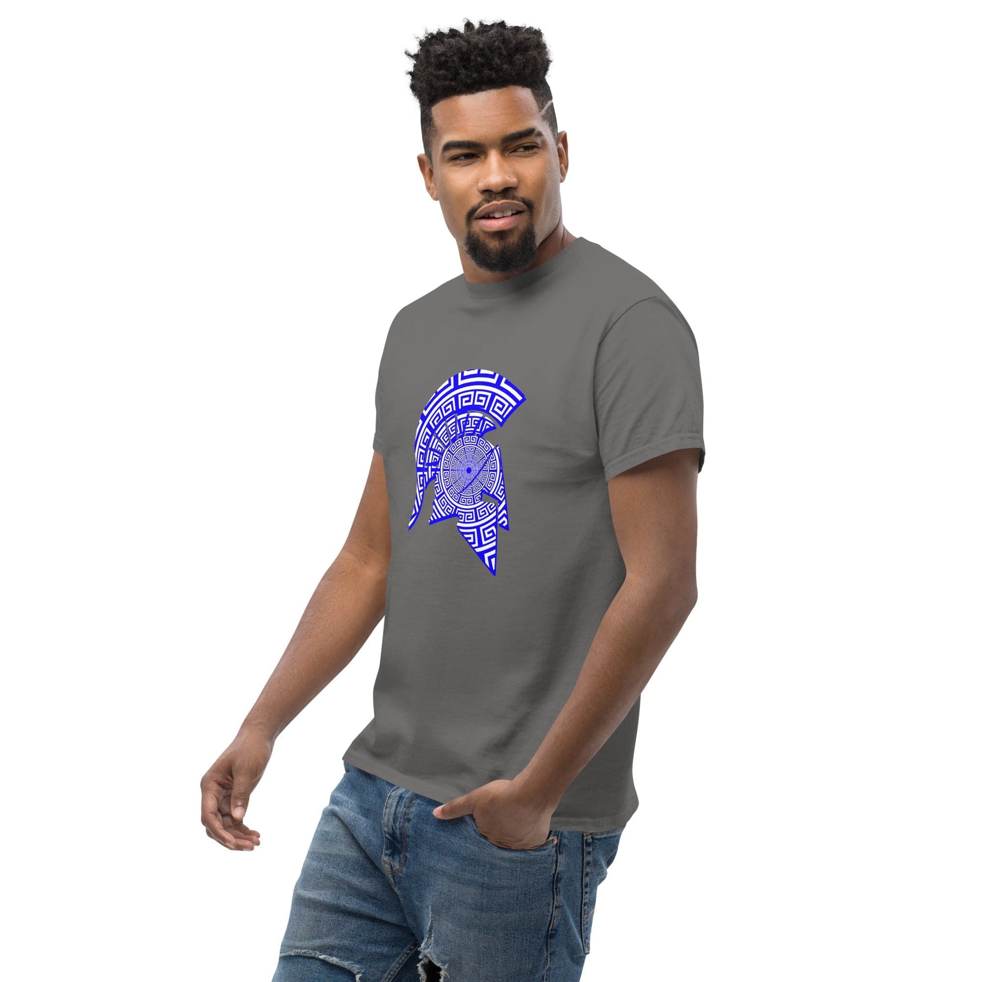 Meander Symbol Spartan Helmet T-Shirt