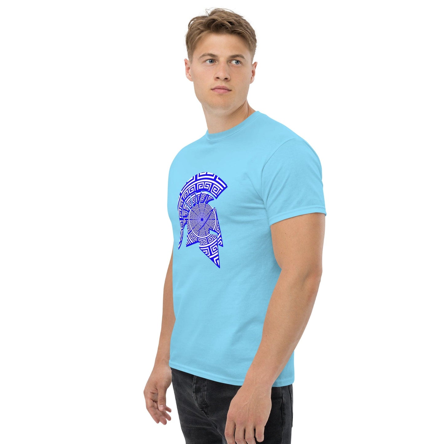 Meander Symbol Spartan Helmet T-Shirt