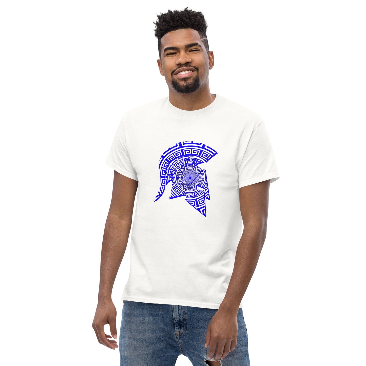 Meander Symbol Spartan Helmet T-Shirt