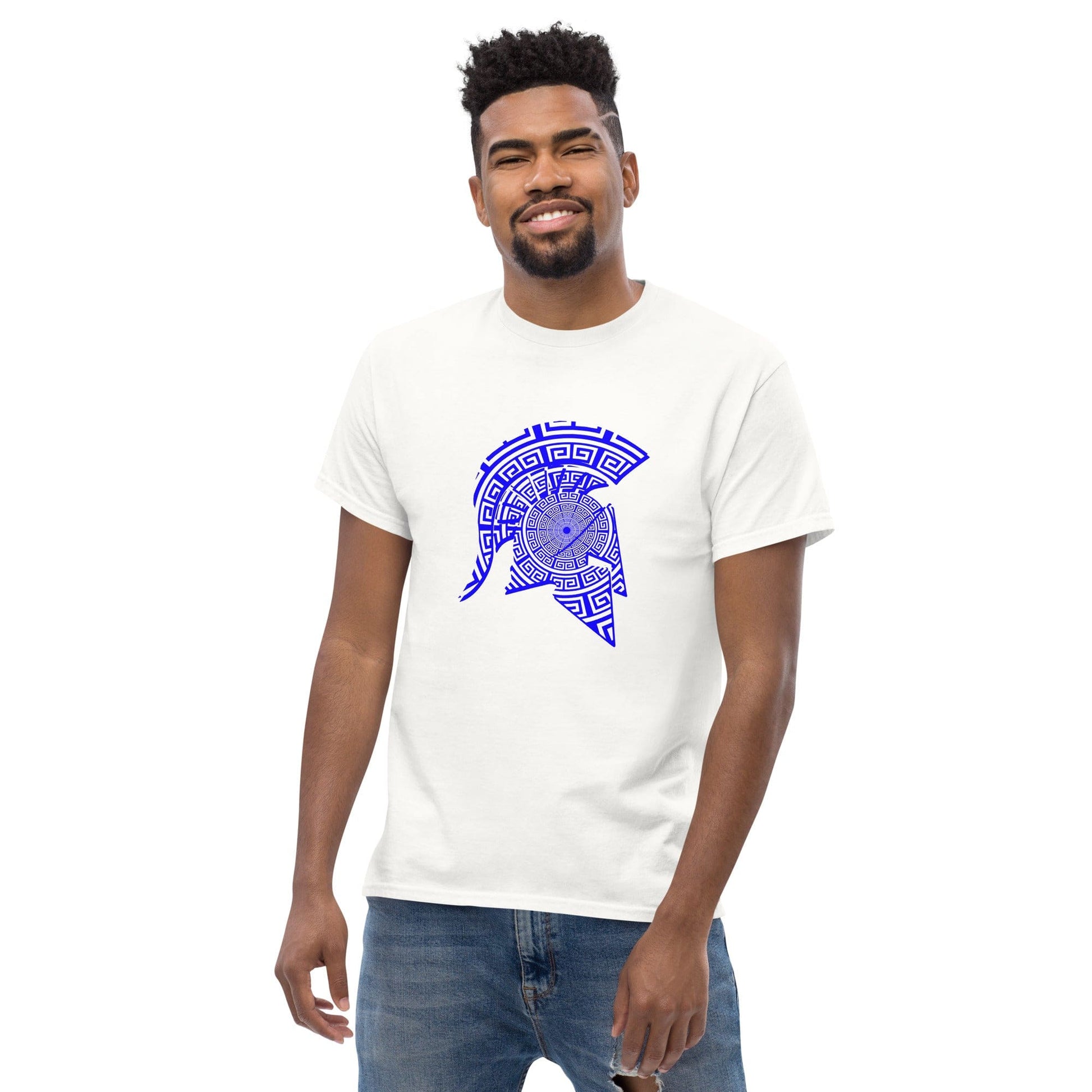 Meander Symbol Spartan Helmet T-Shirt