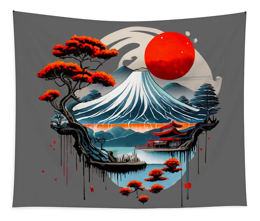 Mount Fuji Japanese Landscape - Tapestry